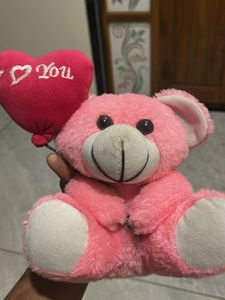 Pink Teddy Bear with Heart