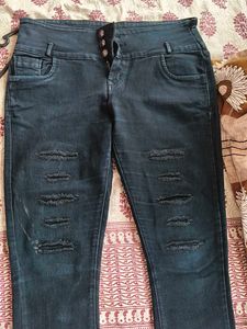 Ripped High-Waisted Jeans