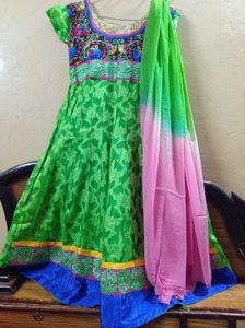 Elegant Green Anarkali Suit