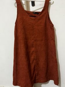 Rust Overall Dress : Feels Like A Burnt Orange
