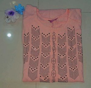 Elegant baby pink kurta