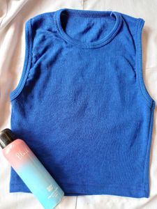 Blue Ribbed Tank Top💙