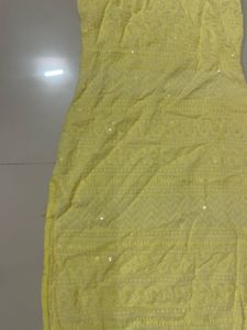 Yellow chikankari Kurta