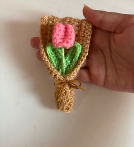 Crochet Flower Boquet Keychain