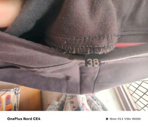 Dark Brown Casual Pull-On Pants
