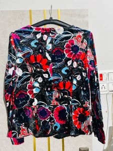Floral Velvet Top