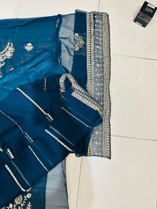 Elegant Teal Embroidered Salwar Suit