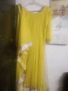 Elegant Yellow Ethnic Gown