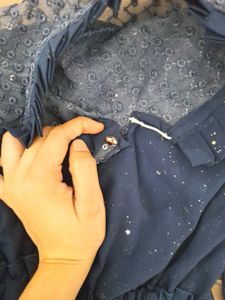 Elegant Blue Peplum Top