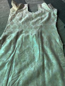 Off White Stitched Salwar Suit With Heavy Dupatta
