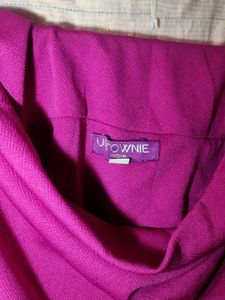Purple Cowl Neck Top