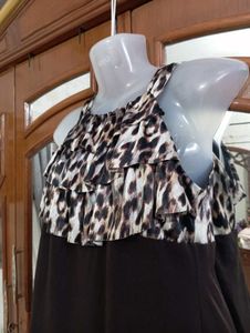 Animal Print Ruffle Dress