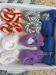 5 Woollen Socks For New Born Baby