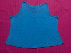 blue Faded Glory tank top with sequin