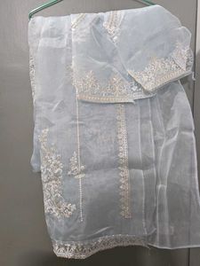 Kross Kulture Embroidered Organza Suit