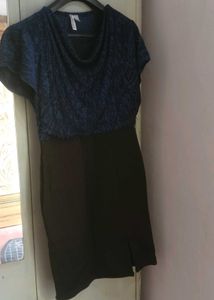 Stunning Blue Black Bodycon Dress