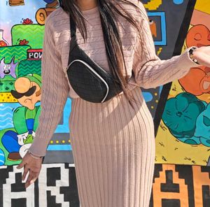 Ribbed Knit Bodycon Dress