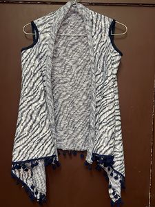 Blue And White Shrug