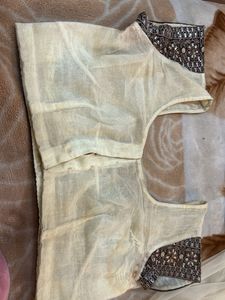 Embroidered Net saree with blouse