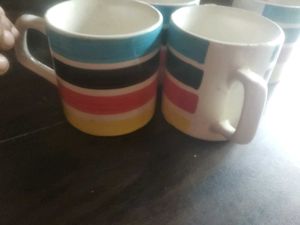 Set of 6 Striped Mugs