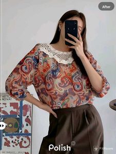 New With Tag Premium Beads Art Laces Top