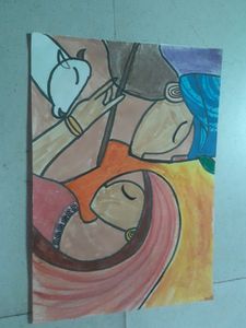 Radha And Krishna Drawing