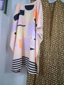 Geometric Print Kaftan Dress