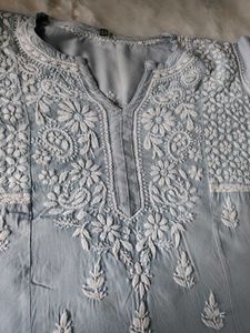 Lucknowi Chikankari Tunic Top