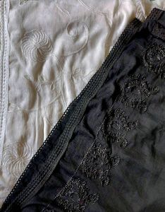 Black And White Embroidered Dupattas 🖤🩶🤍