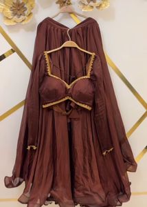 Brown Lehenga Choli Set