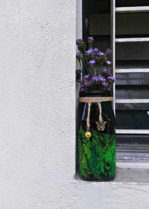 Hand-painted Glass Vase