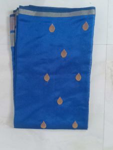 A Beautiful  Chanderi Silk Saari With Blouse Piece
