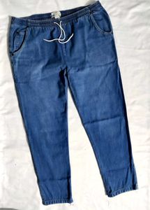Branded Denim Trouser