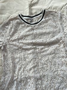White Lace Floral Top