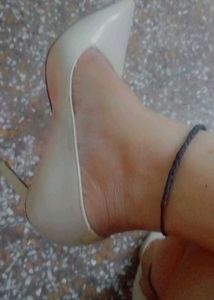 Beige Pointed-Toe Heels
