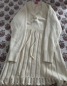 Vintage Cream Knit Sweater Dress