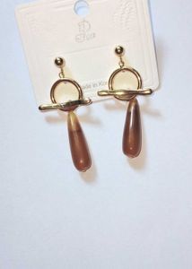 korean 🆕Stylish Brown Drop Earrings