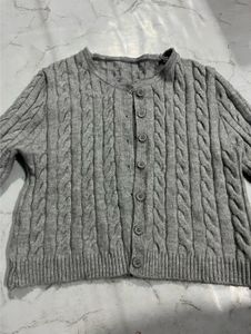 Gray Knit Cardigan