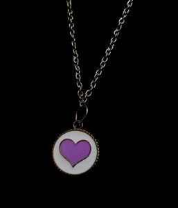 Purple Heart Charm Pendent