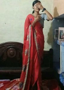 Very Pretty Red Colour Saree