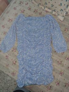 Blue Floral Mini Dress