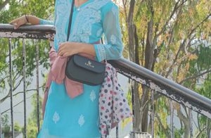 Black Leather Sling Bag