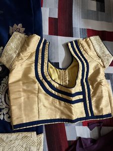 Beautiful Navy Blue Printed Saree For Women
