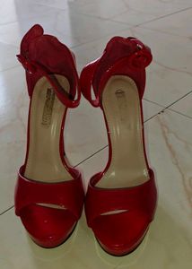 Red Platform Heels