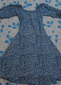 Floral Print Puff Sleeve Dress