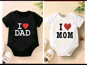'I Love Mom/Dad' Onesies