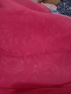 Silver Sitara Work Pink Saree