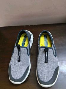 Power Women grey mesh walking sports slip-on shoes