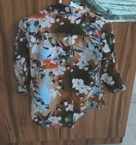 Floral Print Button-Down Shirt
