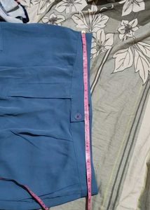 Blue Plazzo Cargo Pant